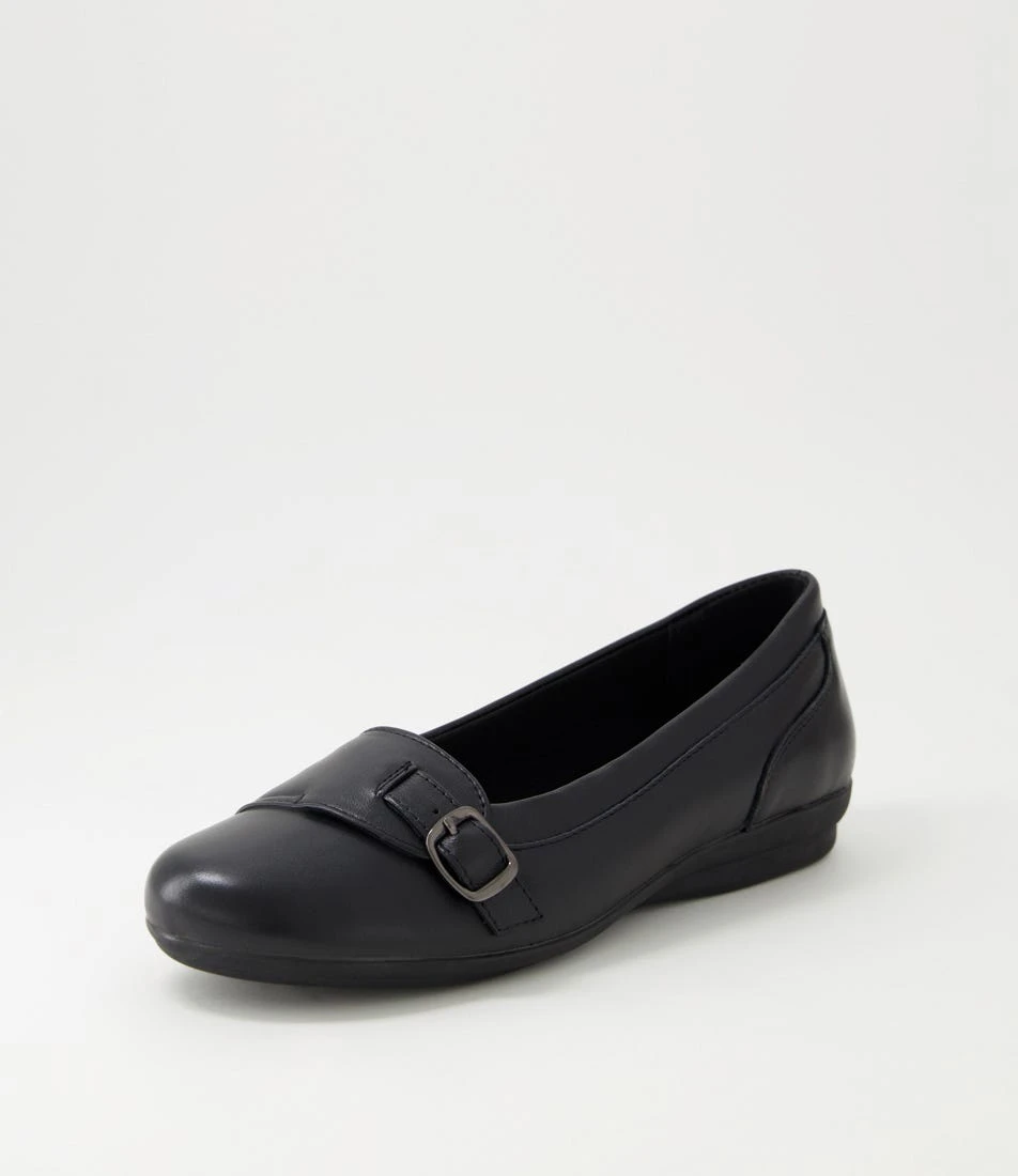 Jessis Black Leather Flat Shoes 4 Jessis Black Leather Flat Shoes - Image 2