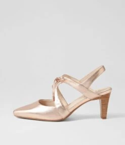 Meduza2 Champagne Leather Heels