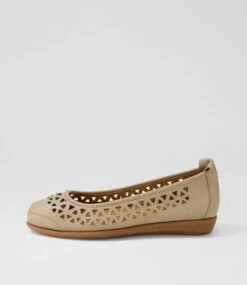 Eternally Light Taupe Gum Leather Ballet Flats