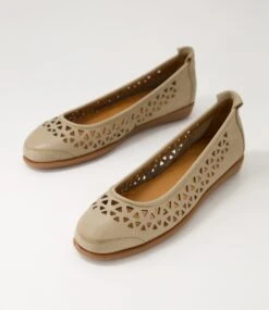 Eternally Light Taupe Gum Leather Ballet Flats -Lynx Shoes Shop SU12596KAFLE 6