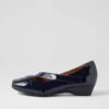 Resting Navy Patent Leather Heels -Lynx Shoes Shop SU12621DBYPL 2