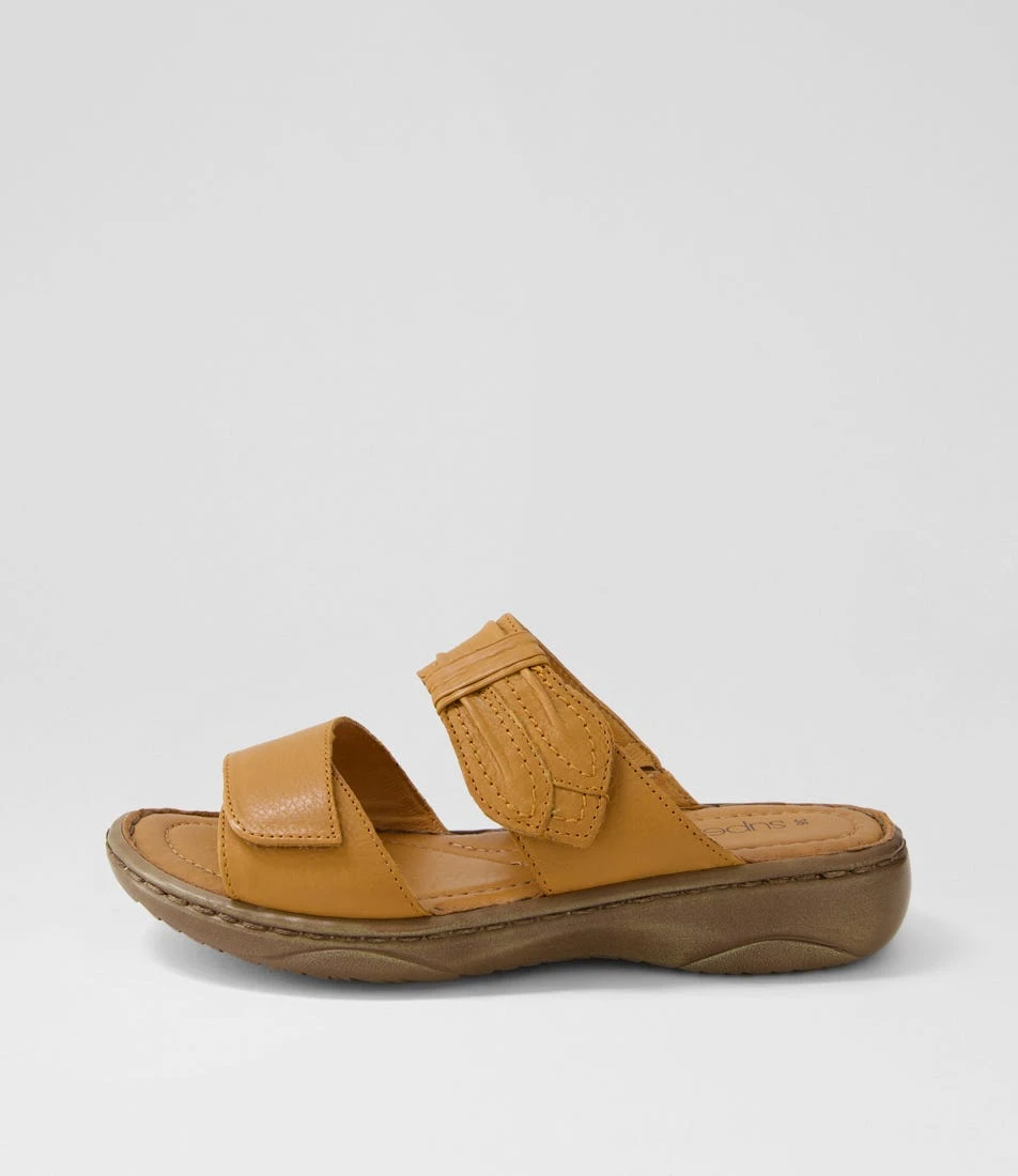 Lissah New Tan Leather Slides 3 Lissah New Tan Leather Slides