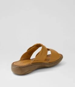 Lissah New Tan Leather Slides 9 Lissah New Tan Leather Slides -Lynx Shoes Shop SU12631TJULE 4