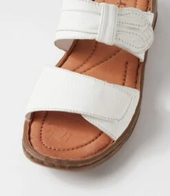Lissah Off White Leather Slides -Lynx Shoes Shop SU12631W25LE 5