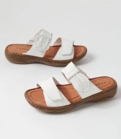 Lissah Off White Leather Slides -Lynx Shoes Shop SU12631W25LE 6