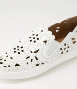 Zinc White Leather Sneakers -Lynx Shoes Shop SU12633WAGLE 6
