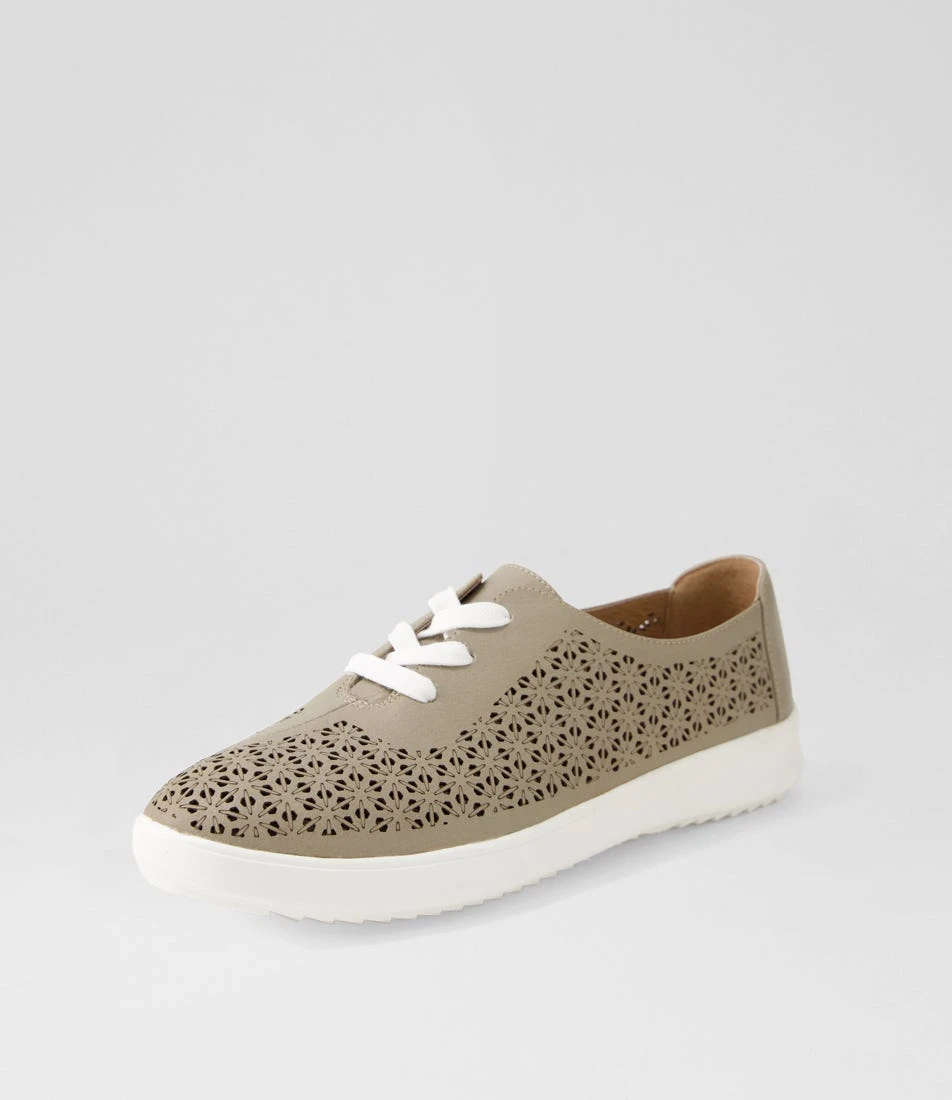Zate Mushroom White Leather Sneakers 4 Zate Mushroom White Leather Sneakers - Image 2