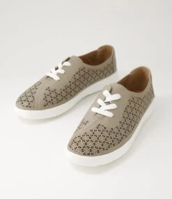 Zate Mushroom White Leather Sneakers 11 Zate Mushroom White Leather Sneakers -Lynx Shoes Shop SU12635KEDLE 6