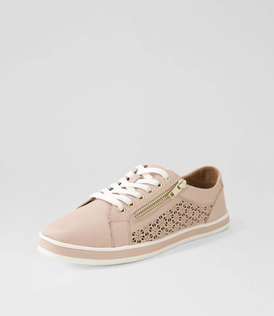 Apply Dark Nude White Leather Sneakers 4 Apply Dark Nude White Leather Sneakers - Image 2