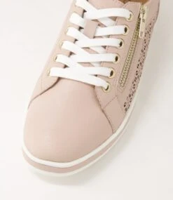 Apply Dark Nude White Leather Sneakers 10 Apply Dark Nude White Leather Sneakers -Lynx Shoes Shop SU12652KUWC5 5