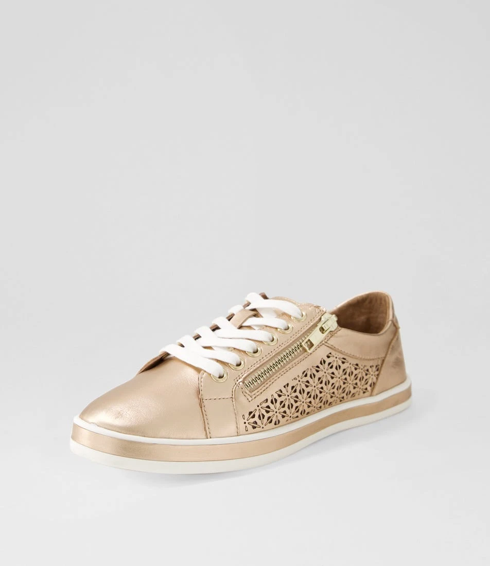 Apply Pale Rose Gold White Leather Sneakers 4 Apply Pale Rose Gold White Leather Sneakers - Image 2