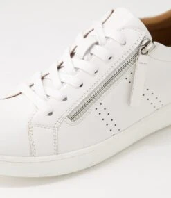 Chaz White Leather Sneakers -Lynx Shoes Shop SU12658WAGLE 6