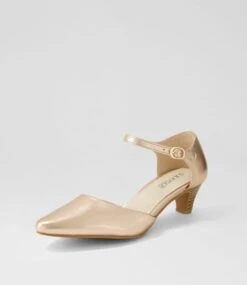 Leyna2 Pale Rose Gold Leather Heels -Lynx Shoes Shop SU12687MCILE 3