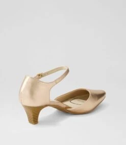 Leyna2 Pale Rose Gold Leather Heels -Lynx Shoes Shop SU12687MCILE 4