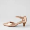 Leyna2 Champagne Leather Heels