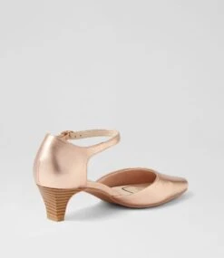 Leyna2 Champagne Leather Heels -Lynx Shoes Shop SU12687N74LE 4