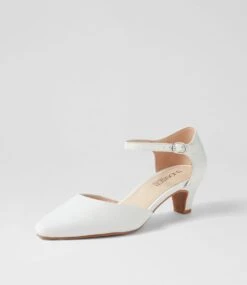 Leyna2 Off White Leather Heels 8 Leyna2 Off White Leather Heels -Lynx Shoes Shop SU12687W25LE 3