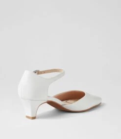 Leyna2 Off White Leather Heels 9 Leyna2 Off White Leather Heels -Lynx Shoes Shop SU12687W25LE 4