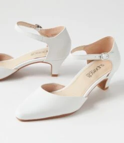 Leyna2 Off White Leather Heels 11 Leyna2 Off White Leather Heels -Lynx Shoes Shop SU12687W25LE 6
