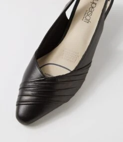 Lockie Black Leather Heels -Lynx Shoes Shop SU12689B66LE 5