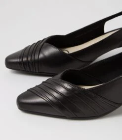 Lockie Black Leather Heels -Lynx Shoes Shop SU12689B66LE 6