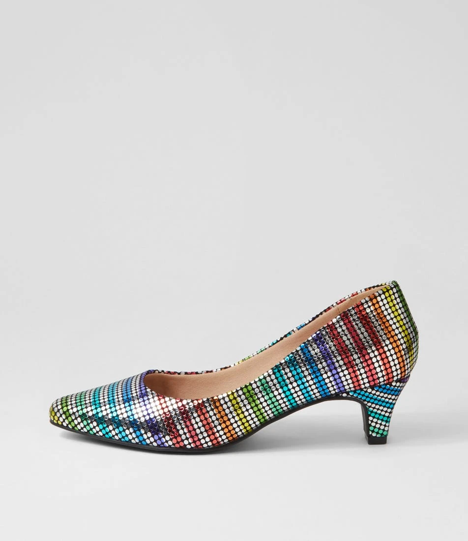 Lateley Rainbow Metallic Leather Heels 3 Lateley Rainbow Metallic Leather Heels