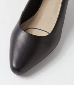 Lisas Black Leather Heels -Lynx Shoes Shop SU12696BLALE 5