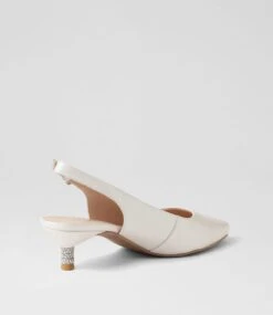 Lisas White Pearl Leather Heels -Lynx Shoes Shop SU12696WBRLE 4