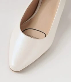 Lisas White Pearl Leather Heels -Lynx Shoes Shop SU12696WBRLE 5
