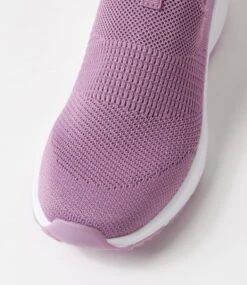 Peterson Mauve White Knit Sneakers -Lynx Shoes Shop SU12709IEWSS 5