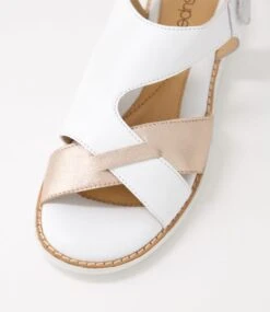 Sages White Pale Rose Gold Multi Sandals -Lynx Shoes Shop SU12717WJ5HG 5