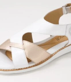 Sages White Pale Rose Gold Multi Sandals -Lynx Shoes Shop SU12717WJ5HG 6