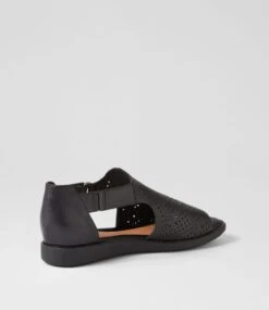 Sooner Black Leather Sandals -Lynx Shoes Shop SU12718B75LE 4