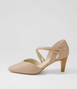 Missy Caramel Leather Heels