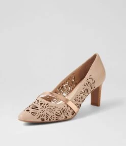 Nisty Nude Rose Gold Leather Heels -Lynx Shoes Shop SU12728NEVGR 3