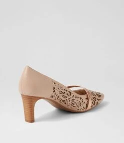 Nisty Nude Rose Gold Leather Heels -Lynx Shoes Shop SU12728NEVGR 4