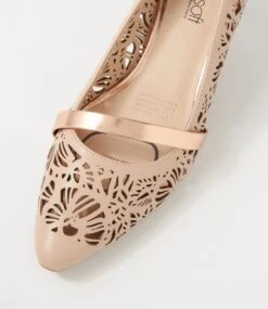 Nisty Nude Rose Gold Leather Heels -Lynx Shoes Shop SU12728NEVGR 5