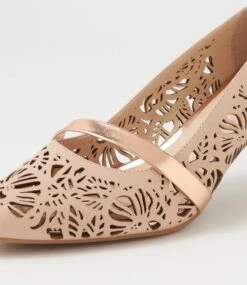 Nisty Nude Rose Gold Leather Heels -Lynx Shoes Shop SU12728NEVGR 6