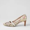 Nisty Antique Floral White Leather Heels 2 Nisty Antique Floral White Leather Heels -Lynx Shoes Shop SU12728XCPGR 2