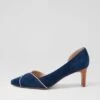 Nesting Navy Blush Suede Leather Heels -Lynx Shoes Shop SU12729PRHDD 2