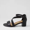 Caring Black Leather Sandals -Lynx Shoes Shop SU12735B66LE 2