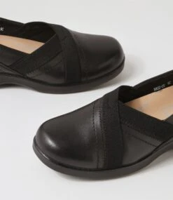 Nass Black Leather Flat Shoes -Lynx Shoes Shop SU12744BLALE 6