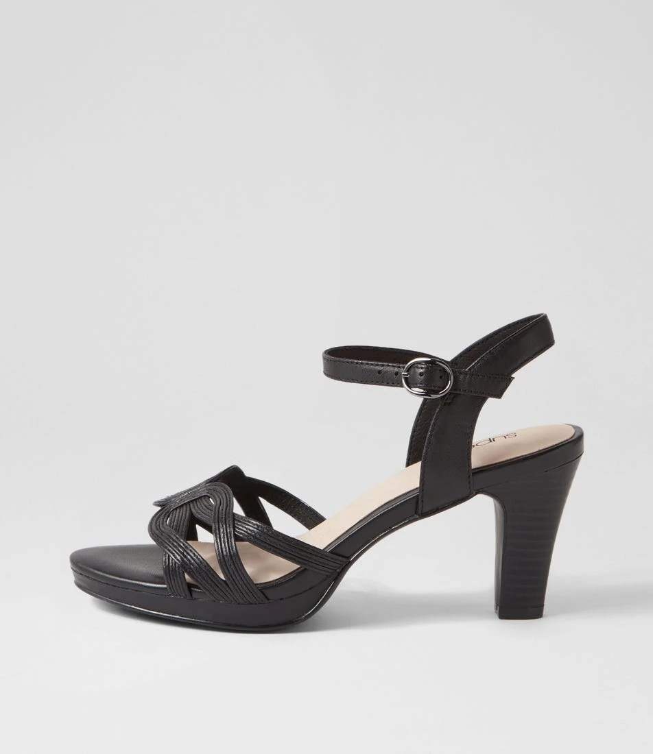 Starts Black Leather Sandals 3 Starts Black Leather Sandals