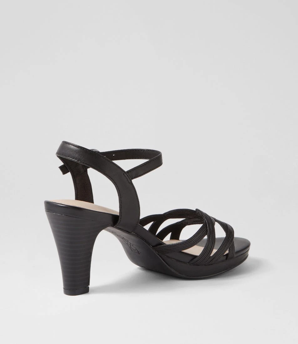 Starts Black Leather Sandals 5 Starts Black Leather Sandals - Image 3