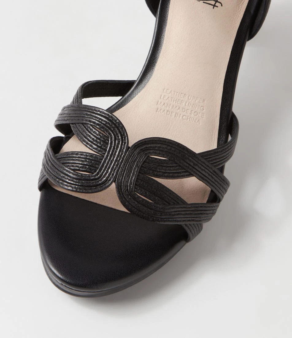 Starts Black Leather Sandals 6 Starts Black Leather Sandals - Image 4