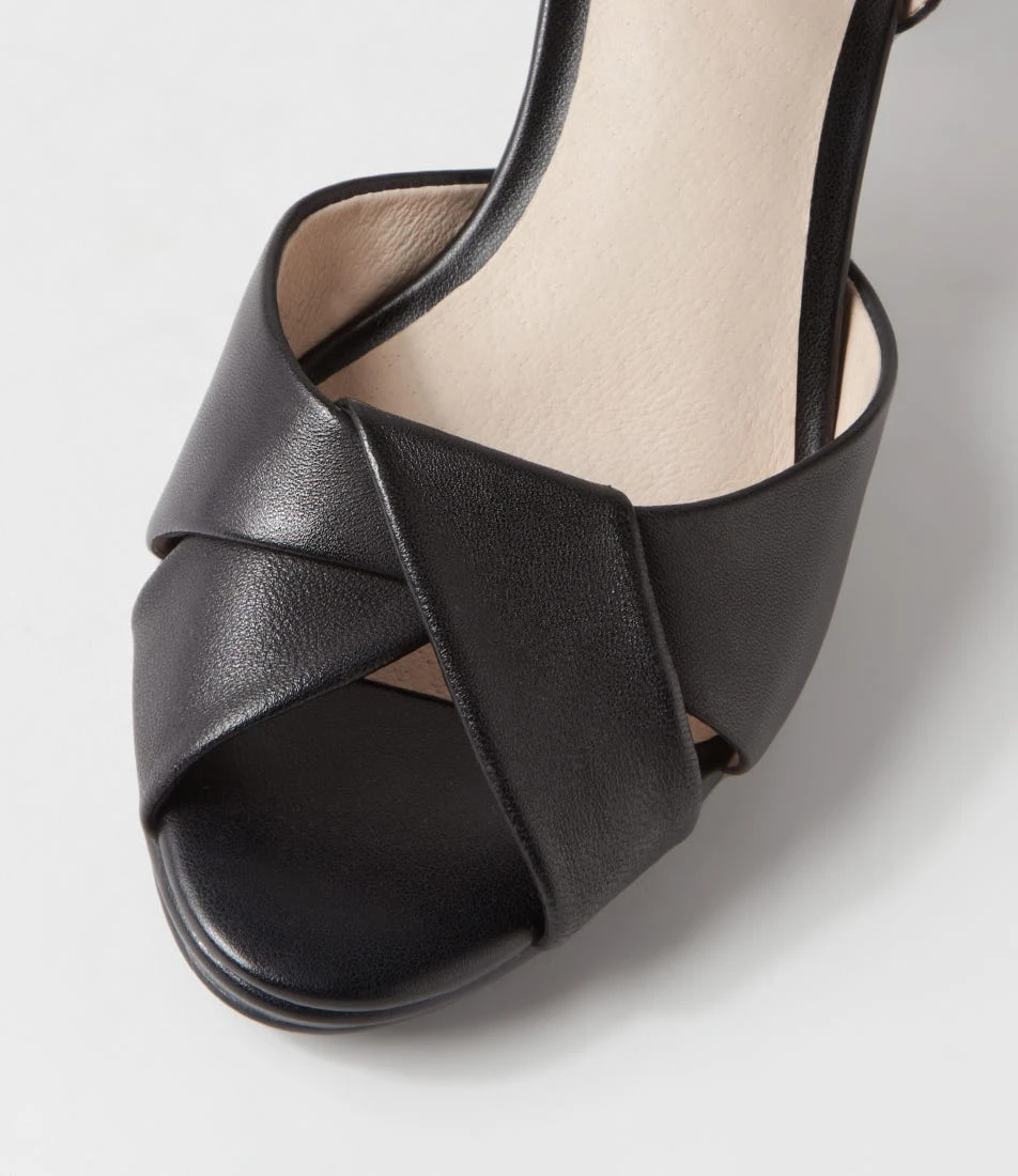 Surrender Black Leather Sandals 6 Surrender Black Leather Sandals - Image 4