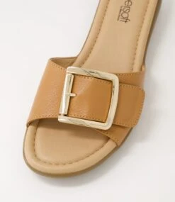 Fanitic Dark Tan Leather Slides 10 Fanitic Dark Tan Leather Slides -Lynx Shoes Shop SU12778TAOLE 5