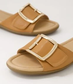 Fanitic Dark Tan Leather Slides 11 Fanitic Dark Tan Leather Slides -Lynx Shoes Shop SU12778TAOLE 6