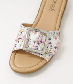 Fanitic White Meadow Patent Leather Slides -Lynx Shoes Shop SU12778XBYPL 5