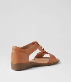 Forgives Dark Tan Leather Sandals -Lynx Shoes Shop SU12780TAOLE 4